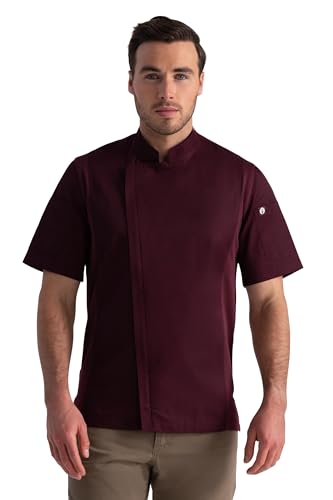 Chef Works Springfield Chef Coat Abrigo, Merlot, S para Hombre