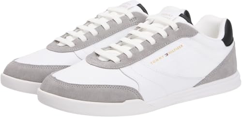 Uomo Sneakers Running Leather Mix con Lacci, Bianco (White), 40
