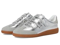 Steve Madden Women's Momentum Sneaker, Silver, 9.5