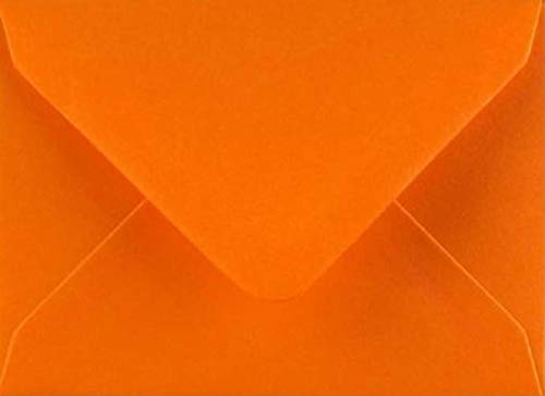 C5 Orange C5 Coloured Envelopes for A5 Greeting Cards Wedding Invitation Crafts 162x229mm- Pack of 10 envelopes (Orange [V-Flap])