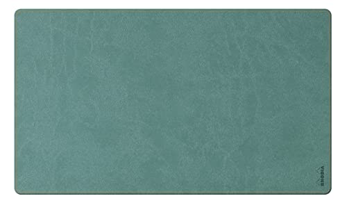 RHODIA 194244C - Water Soft Desk Pad - Size S (60x35 cm) - Italian Faux Leather - Orange Saddle Stitching - Rhodiarama Home Office Collection - Office Organization & Designer Storage