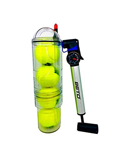 TUBOPLUS - TuboX4 Crystal + Pump with BETO Gauge - Tennis and Paddle Ball Pressurizer