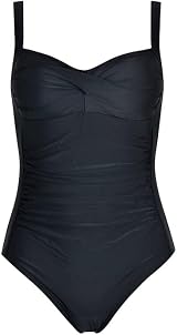 WIN.MAX One Piece Tummy Control Swimsuit Ruched Padded Plus Size QH UK16 view 4