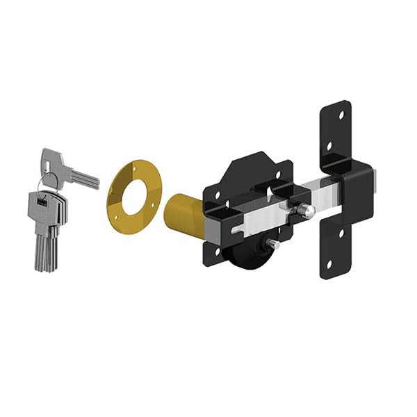 Gatemate 50mm Long Throw Gate Lock Single Locking 5 Keys Stainless Steel Gatemate