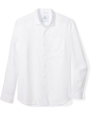 Men's Standard-Fit Long-Sleeve 100% Linen Shirt