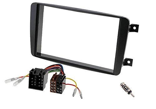 Audioproject A232 - Mercedes car radio set radio cover double DIN C class W203 CLK W209 Viano Vito mounting frame radio adapter antenna adapter ISO 2 audio car radio