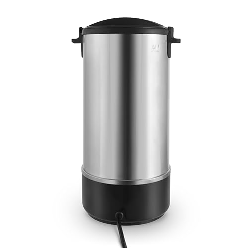 Homestyle Cafetera Percoladora de Acero Inoxidable Capacidad de 10L para 50 Tazas 120v con Medidor De Agua