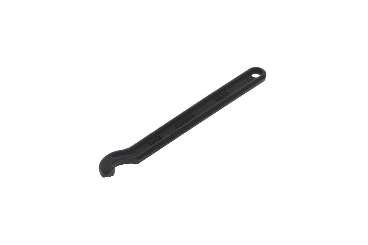 GEDORE Hook spanner with lug, for Slotted nuts, AF 16-20 mm, Tip dia. 5 mm, Ratchet spanner, 40 16-20
