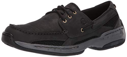 Dunham Men's Captain Boat Shoe, Black, 14 2E US