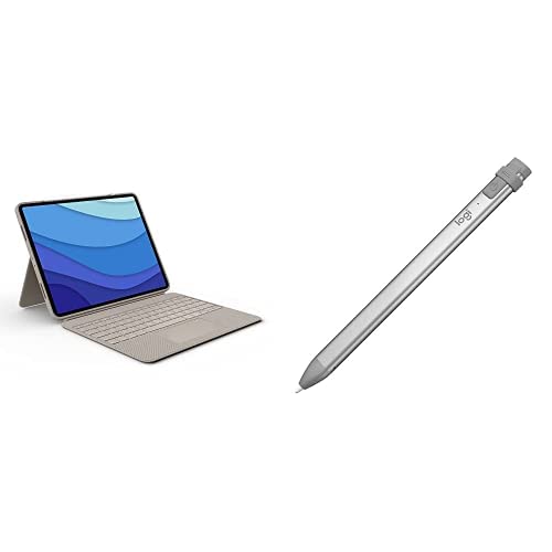 Logitech Combo Touch Detachable Backlit Keyboard Case Sand for iPad Pro