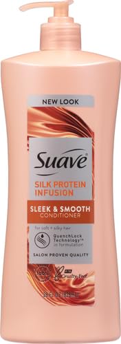 SUAVE SILVER CONDITIONER DRY HAIR SILK PROTEIN INFUSION SOFT, SILKY HAIR 28 OZ