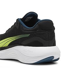 PUMA Mens Scend Pro Running Shoe, Mens Black-Lime