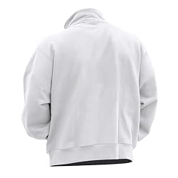 Mens Quarter Zip Pullover Vintage Fashion Long