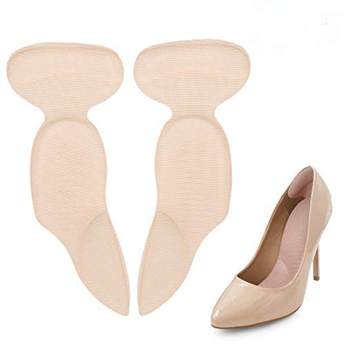 PINCOU 2 Pair Ball of Foot Cushions, Metatarsal Pads High Heel Insole Gel for Women Man, Party Feet Pain Relief Support Shoes Inserts Clear Invisible (Heel Grips)