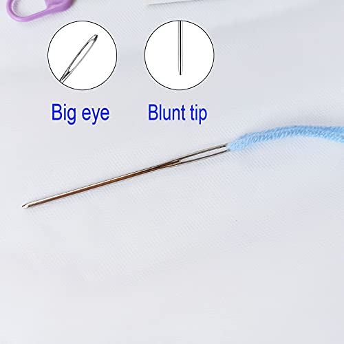 200 Knitting Needle Markers and 9 Sewing Needles with Storage Box, High