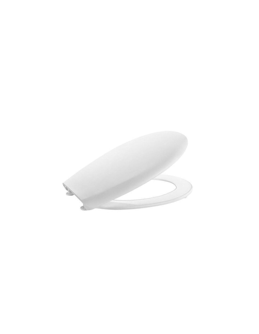 Roca Victoria Supralit Toilet Seat with Acetal Hinges, Original Perfect Fit Toilet Lid, Replacement for Sturdy Toilet Lid, White, A801B6600B
