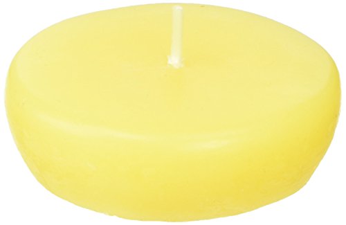 Zest Candle 24-Piece Floating Candles, 2.25-Inch, Yellow