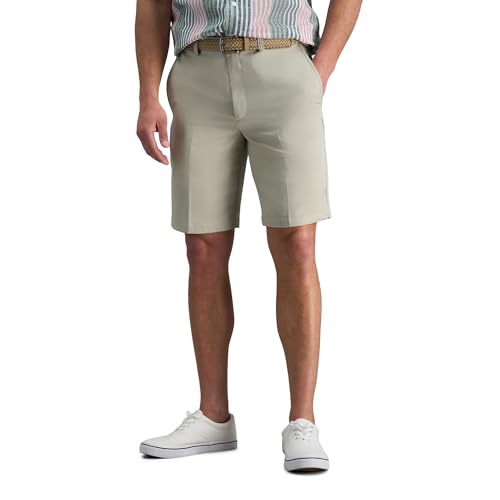 Haggar Mens Cool 18 Gabardine Plain Front Short, String, 40