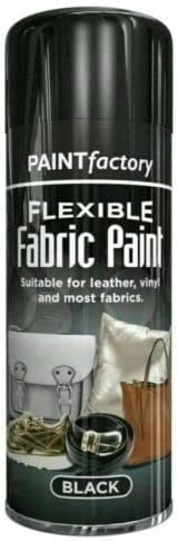 B&H 6X Black Flexible Fabric Vinyl Spray Paint Fast Drying 200ml view 2