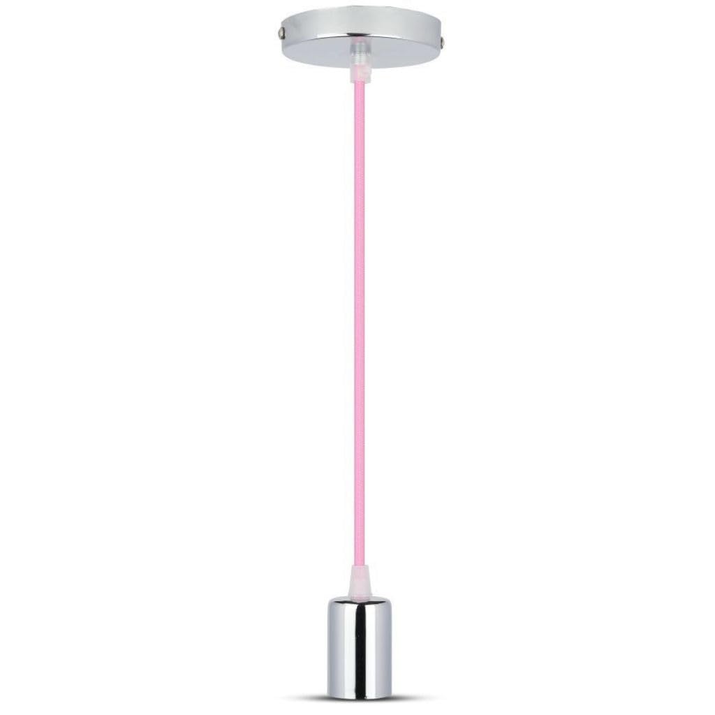 V-TAC SKU.3789 Pendant Light Bulb E27 Pink VT-7338, Plastic, and Other Materials, Depth 60 mm