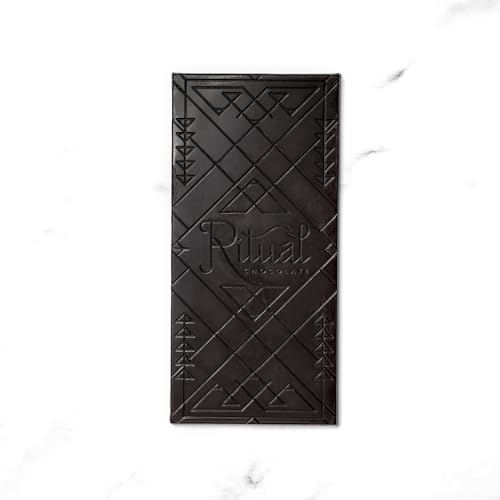Ritual Dark Chocolate Bar, Fleur De Sel 70 Cacao, Notes of Strawberries, Fudge & Sea Salt, 2.12