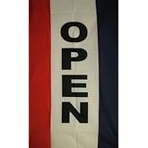 NEW 3x5 Vertical OPEN Sign Flag 3ft x 5ft Large Banner
