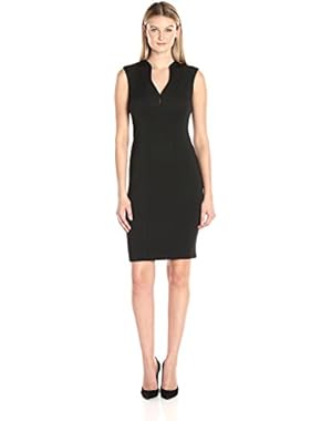 Calvin Klein Women's Sleeveless V-Neck Sheath Dress