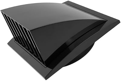 Vent Systems 6 Inch Dryer Vent Cover Louvered Hood ABS Plastic Ø150 mm