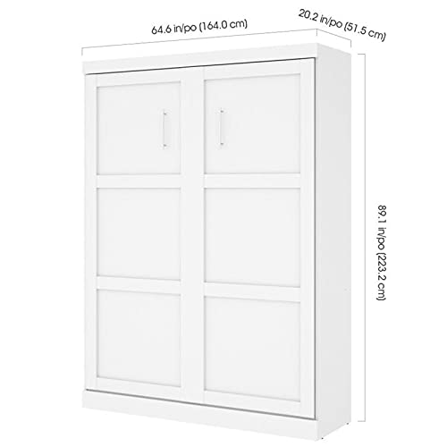 Pemberly Row Puq EasyLift Dual Piston Queen Size Murphy Wall Bed in