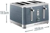 Russell Hobbs Inspire 4 Slice Toaster Grey 1800W Extra Wide Slots 6 Browning view 6