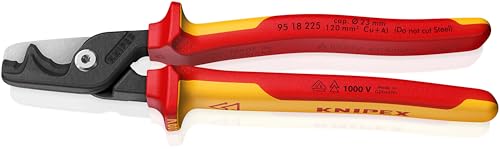 KNIPEX Stepcut XL Cable Shears, VDE-Tested 225 mm, 95 18 225