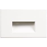 Kuzco Lighting Sonic 3" Exterior Wall/Step Light | White Finish | Clear Glass Lens | Modern LED Recessed Outdoor Fixture | Ma