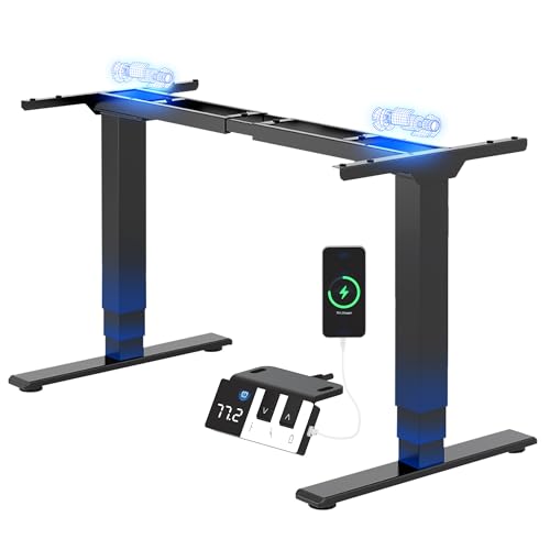FLEXISPOT Höhenverstellbarer Schreibtisch Tischgestell,Doppelmotor&3-stufig