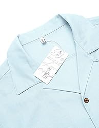 COOFANDY Men's Hawaiian Floral Shirts Cotton Linen