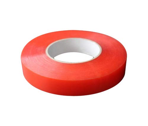 25mm Red Double Sided Adhesive Sticky Tape Easy Lift Super Strong EXTRA LONG 50m