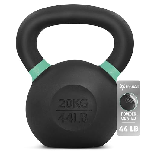 Yes4All XUT6 Pulverbeschichtetes Kettlebell aus Gusseisen, 20 kg