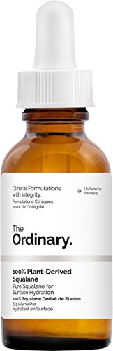 The Ordinary 100% Plant-Derived Squalane, for Skin and Hair, Lightweight Hydration, and Moisture Barrier Support, 1 Fl Oz