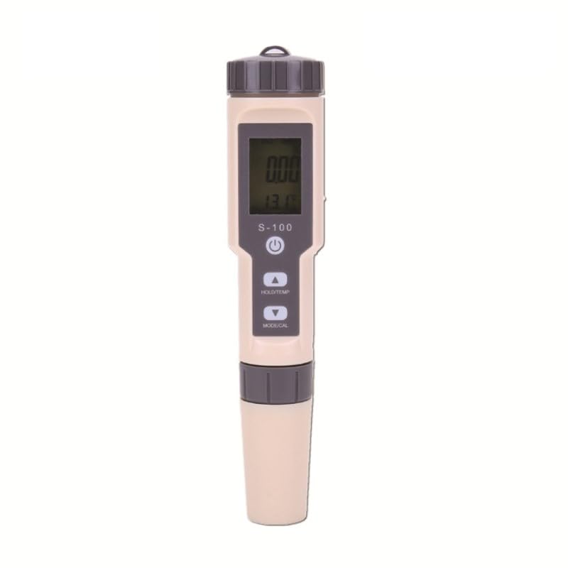 4-in-1 Digital Water Meter IP67, Water Meter for Salinity, TDS, EC, Temperature, Color White/Gray