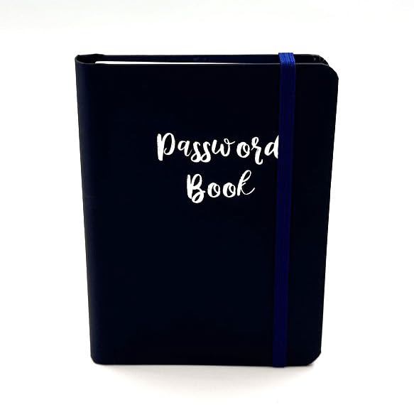 Sixstore Password Book A-Z Tabbed Notebook for Internet Login Information' Small Pocket Size Password Keeper Journal Notebook for Computer, Website, Navy — image 1