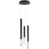 Diaphane - 23.75 Inch 15W 3 LED Pendant-Black Finish