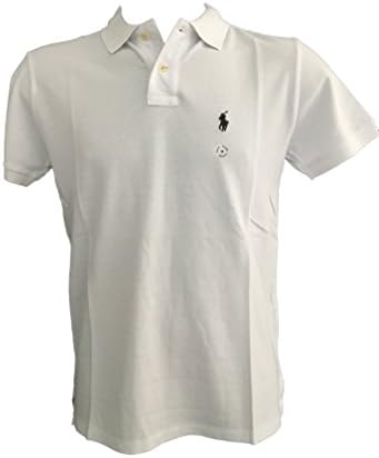 Polo Ralph Lauren Men Classic Fit Mesh Polo Shirt (Large, White 7105 ...