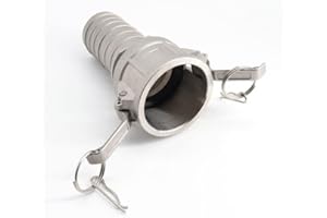 GUARDIAN 4" Female Camlock x 4" Male Hose Shank Adapter - Stainless Steel 316 Type C - Industrial Grade, Durable, Corrosion Resistant, Quick Connect Fitting