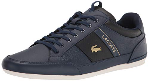 Lacoste Mens Chaymon Sneakers, Navy/Black, 9.5
