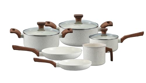 Mimo Style, Conjunto de 6 Panelas Pratic Cook Marmol Compatível com Fogão por Indução