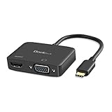 USB C to HDMI VGA Adapter, Dockteck 2 in 1 Type C