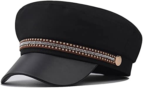 Black Newsboy Hats for Women with Colorful Chain Trendy  display picture 1