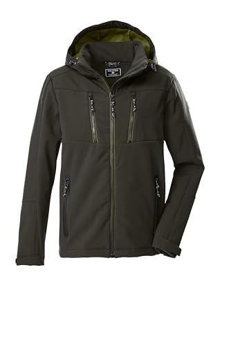 Killtec Hombre Chaqueta Softshell con capucha con cremallera KOW 79 MN SFTSHLL JCKT, dunkeloliv, S, 43323-000