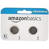 Amazon Basics 2 Pack CR2016 3 Volt Lithium Coin Cell Battery