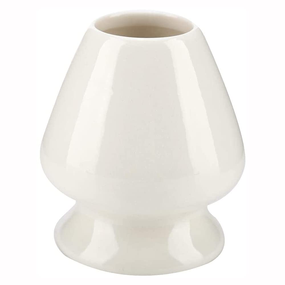 ANCLLO Matcha Whisk Stand Ceramic for Bamboo Matcha Chasen for Tea Set Accessories (White)