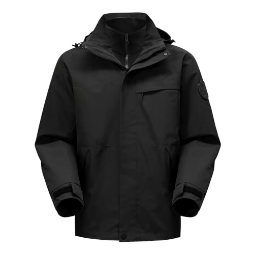 YOUTHUP Men's 3 in 1 Ski Snow Jacket Waterproof Winter Snow Coat at Amazon